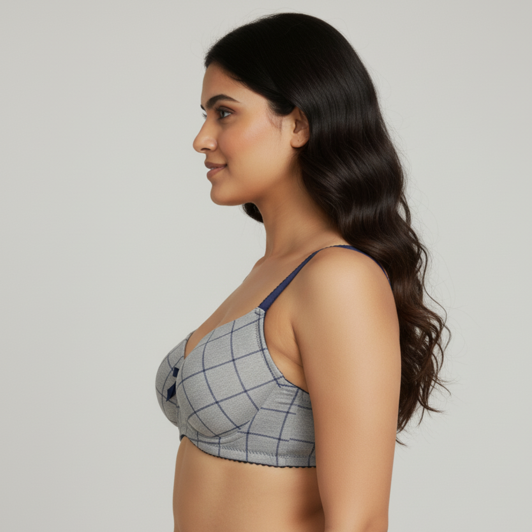 CHECKS UNDERWIRED SEAMLESS BRA