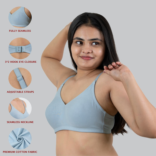 NON PADDED SEAMLESS BRA (A/B/C cup)