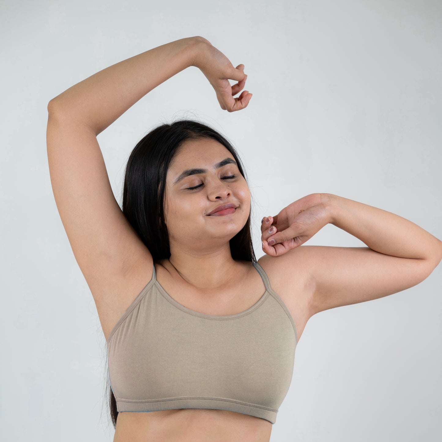 CHERRY THIN ADJUSTABLE STRAPS SLIP ON SPORTS BRA (A/B/C cup)