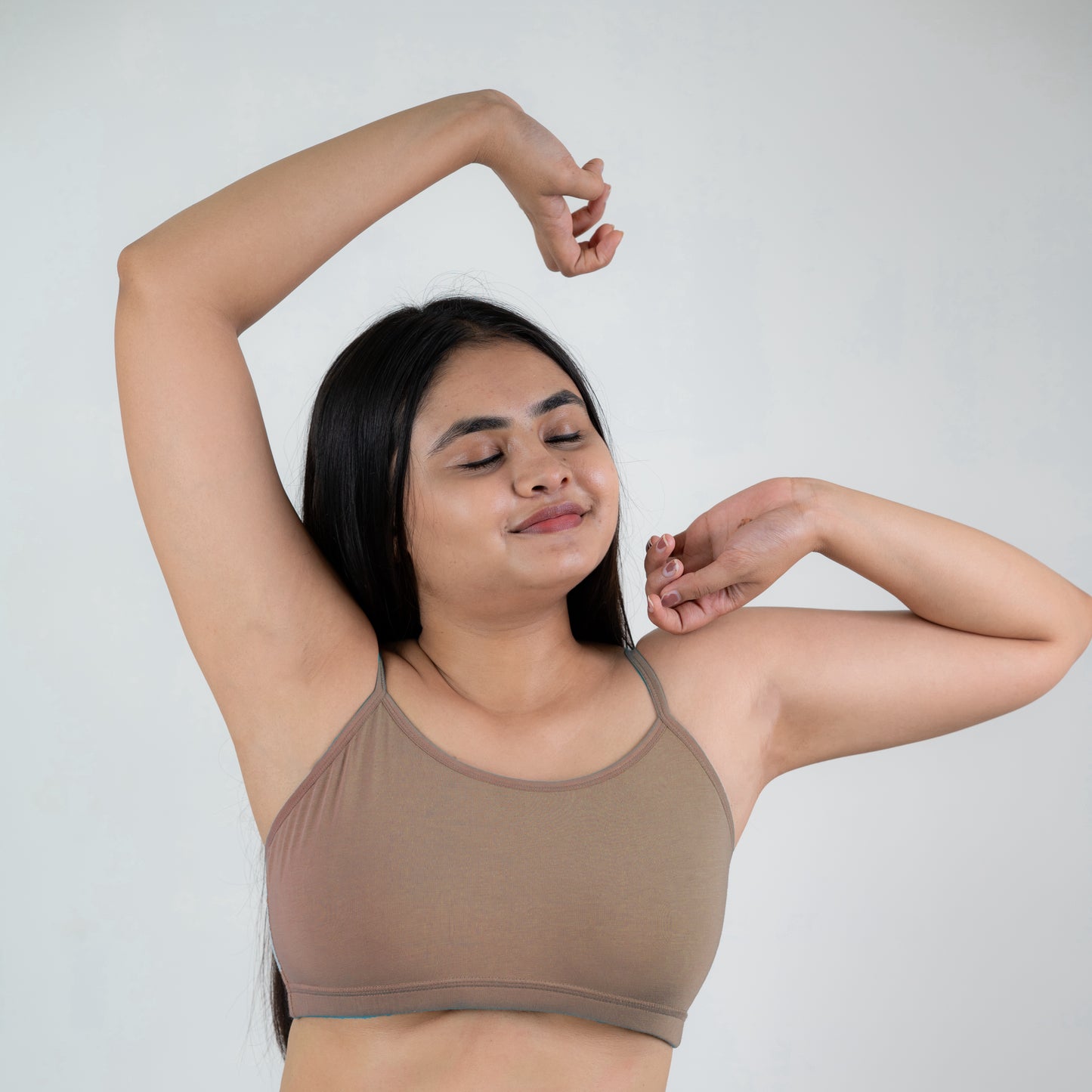 CHERRY THIN ADJUSTABLE STRAPS SLIP ON SPORTS BRA (A/B/C cup)