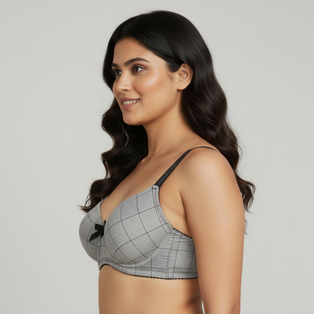 CHECKS UNDERWIRED SEAMLESS BRA