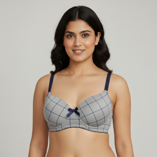CHECKS UNDERWIRED SEAMLESS BRA