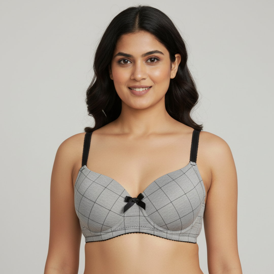CHECKS UNDERWIRED SEAMLESS BRA