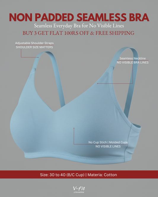 NON PADDED SEAMLESS BRA (A/B/C cup)