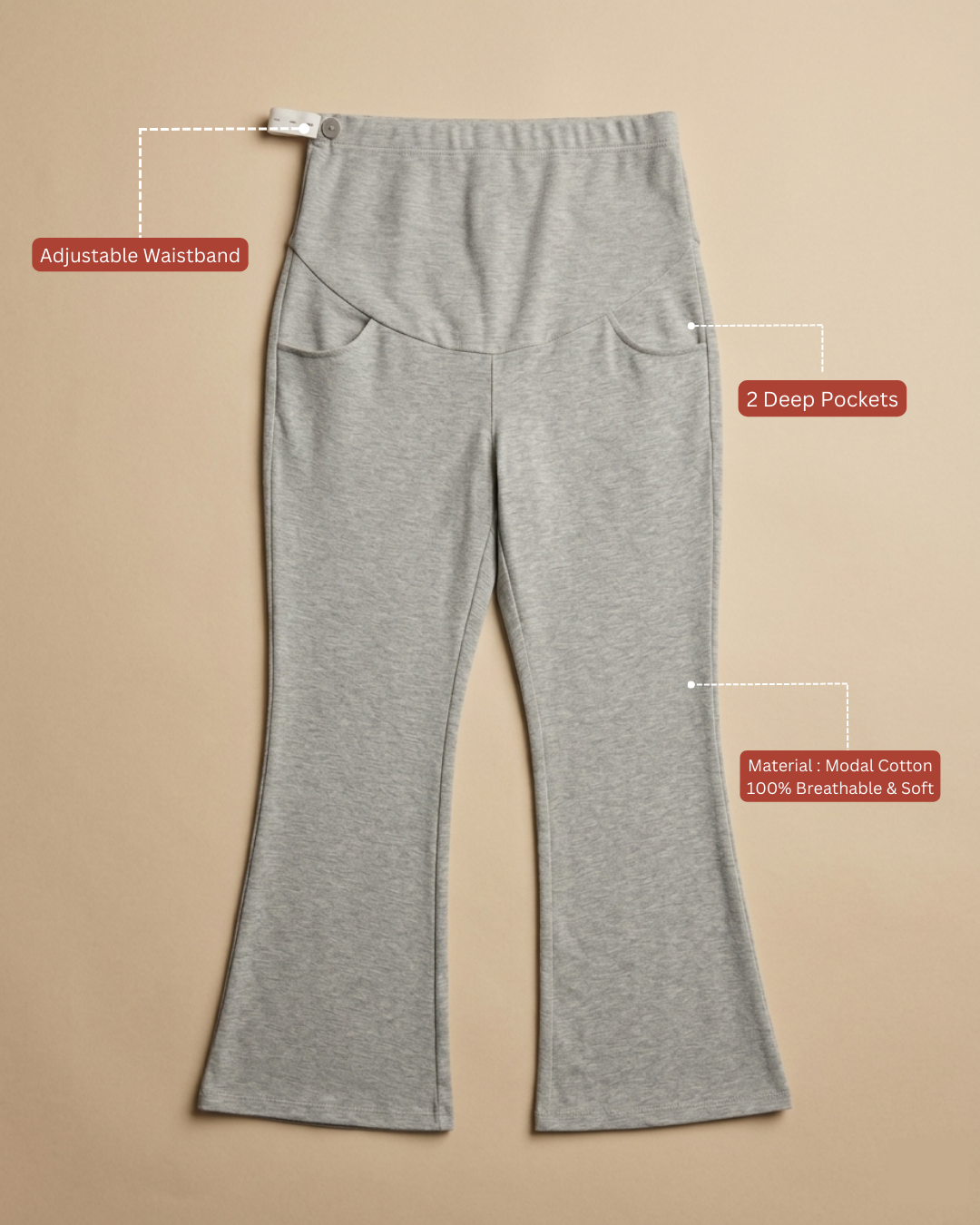 MATERNITY EVERYDAY FLARED PANTS