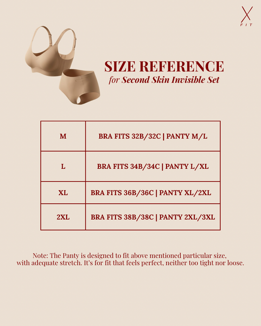 SECOND-SKIN INVISIBLE SET | 32B/C TO 38B/C