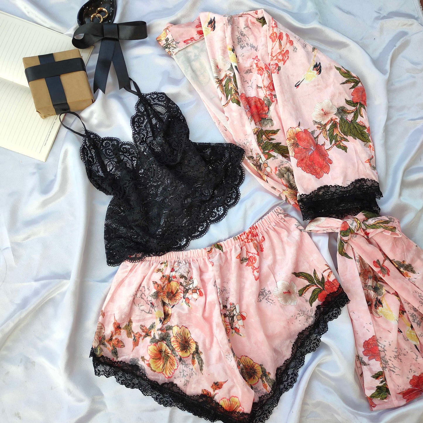 GALINA VELVET ROBE 3PC SET