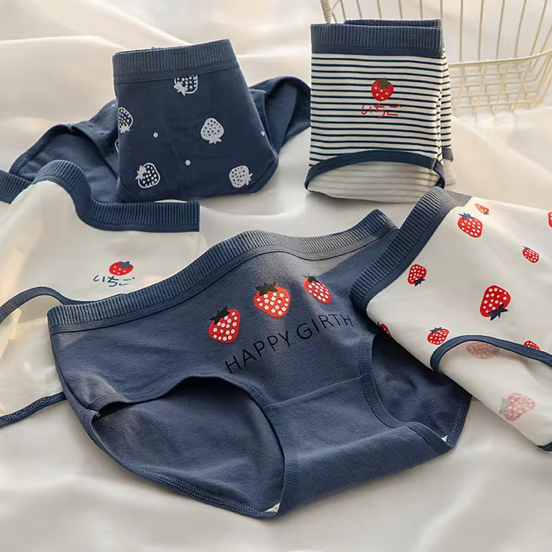 STRAWBERRY COTTON PANTY (Pack of 2/3/5)