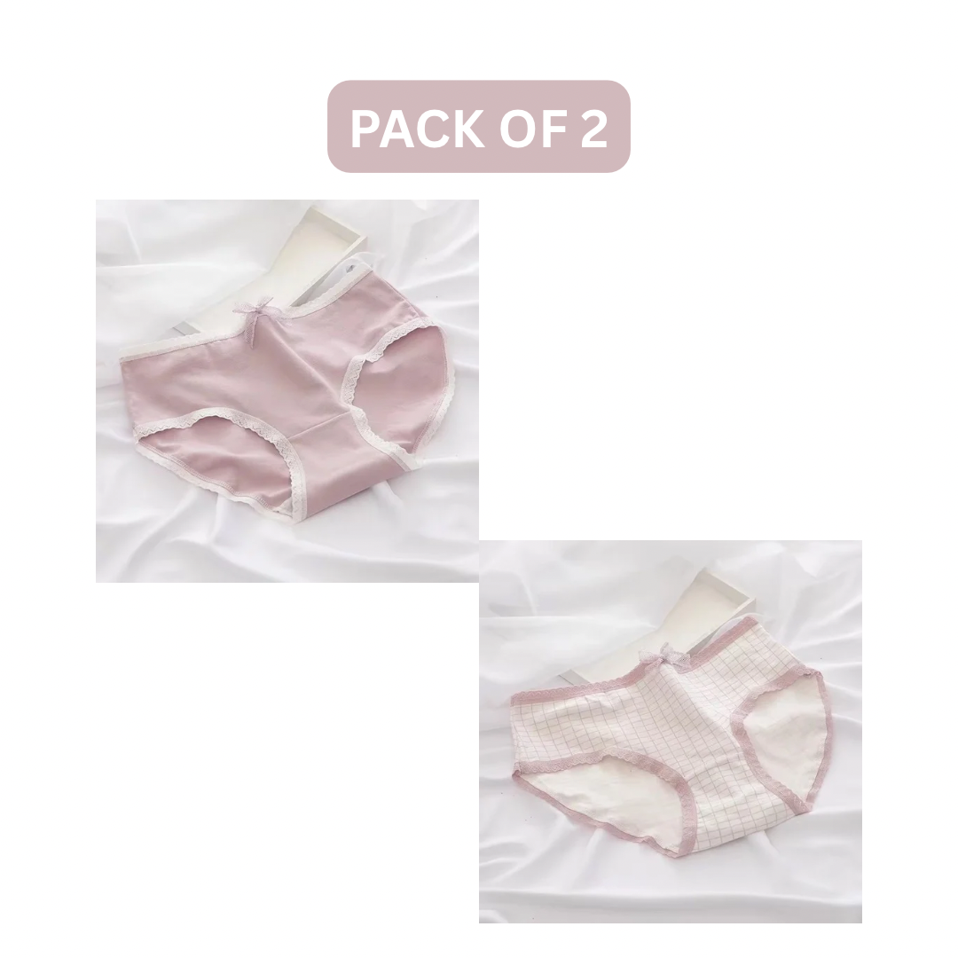 LILAC HEART COTTON PANTY (Pack of 2/3/5)
