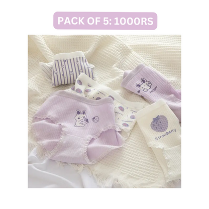 STRAWBERRY COTTON PANTY (Pack of 2/3/5)