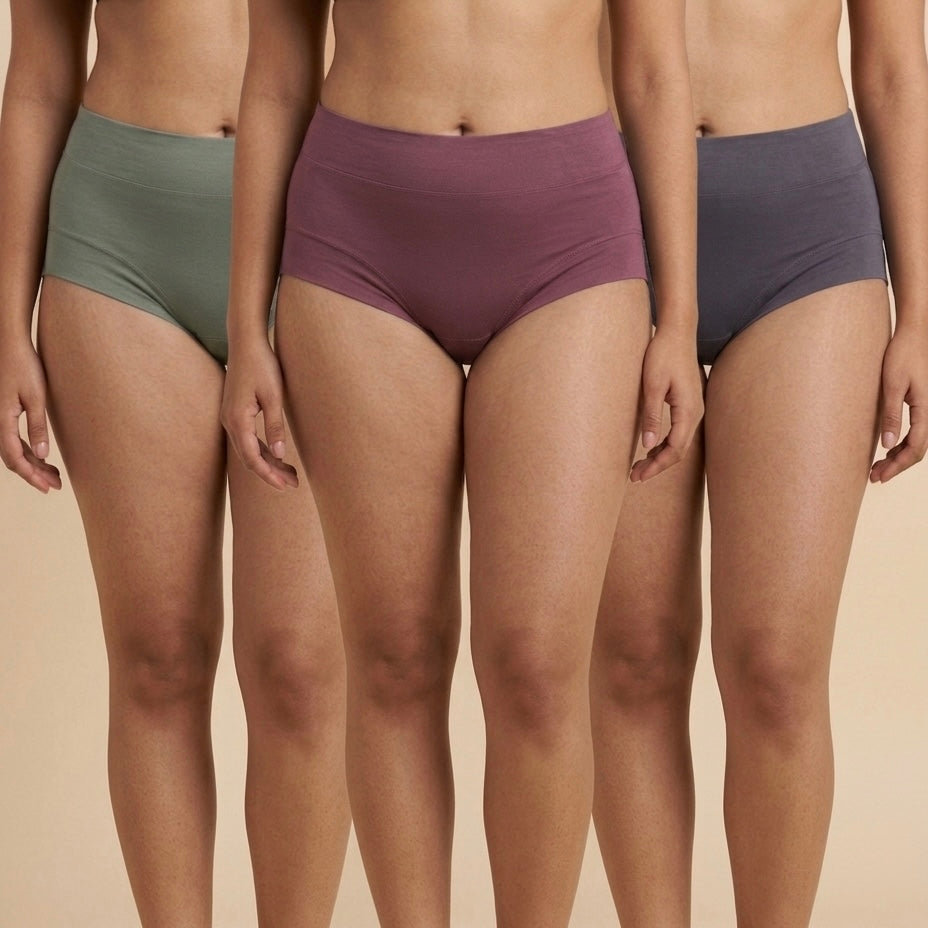 BLOSSOMSOFT MICRO-MODAL RASHES-FREE HIPSTER PANTY (Pack of 3)