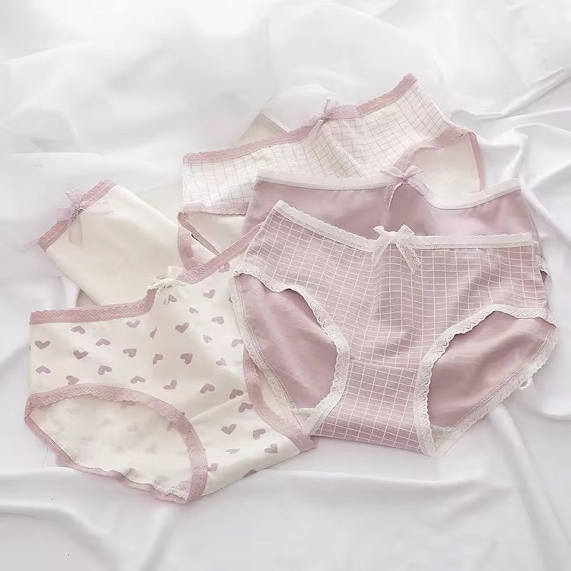 LILAC HEART COTTON PANTY (Pack of 2/3/5)