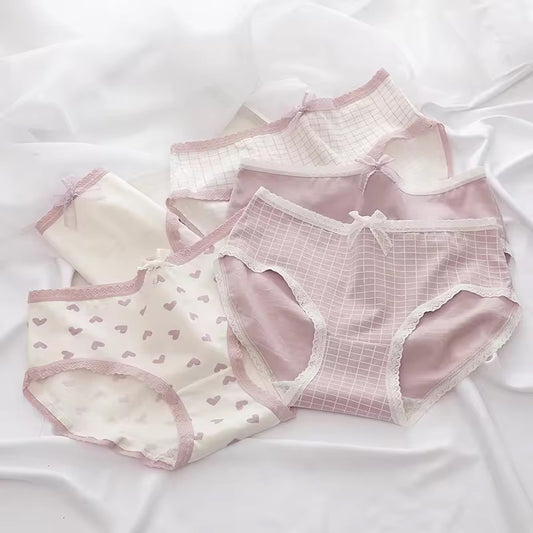 LILAC HEART COTTON PANTY (Pack of 2/3/5)