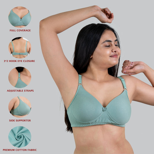 COTTON SEAMLESS BRA/SET (B/C cup)
