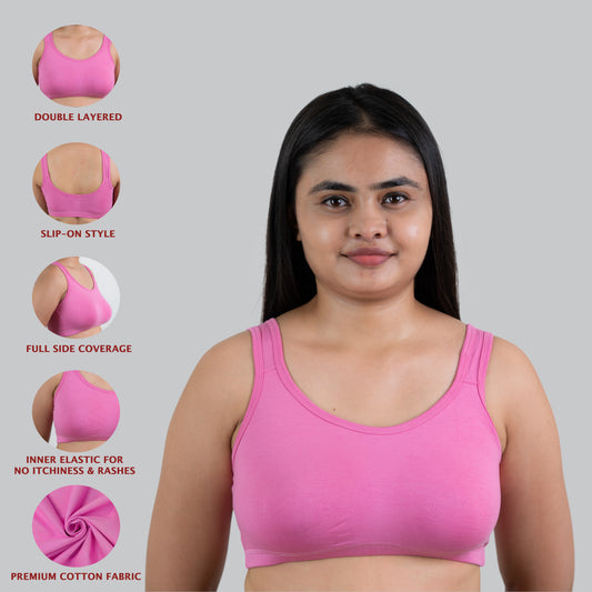 NON PADDED SLIP-ON BRA (A/B/C/D cup)