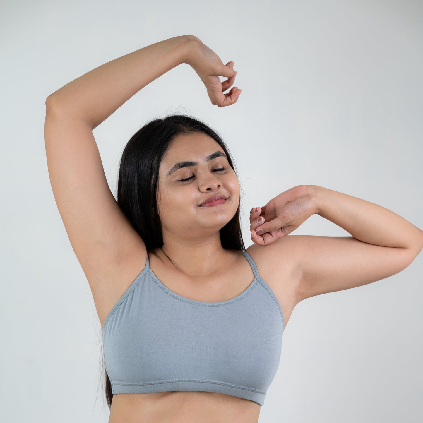 CHERRY THIN ADJUSTABLE STRAPS SLIP ON SPORTS BRA (A/B/C cup)