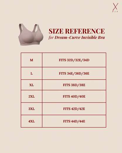 DREAM-CURVE INVISIBLE BRA | 32D to 44E