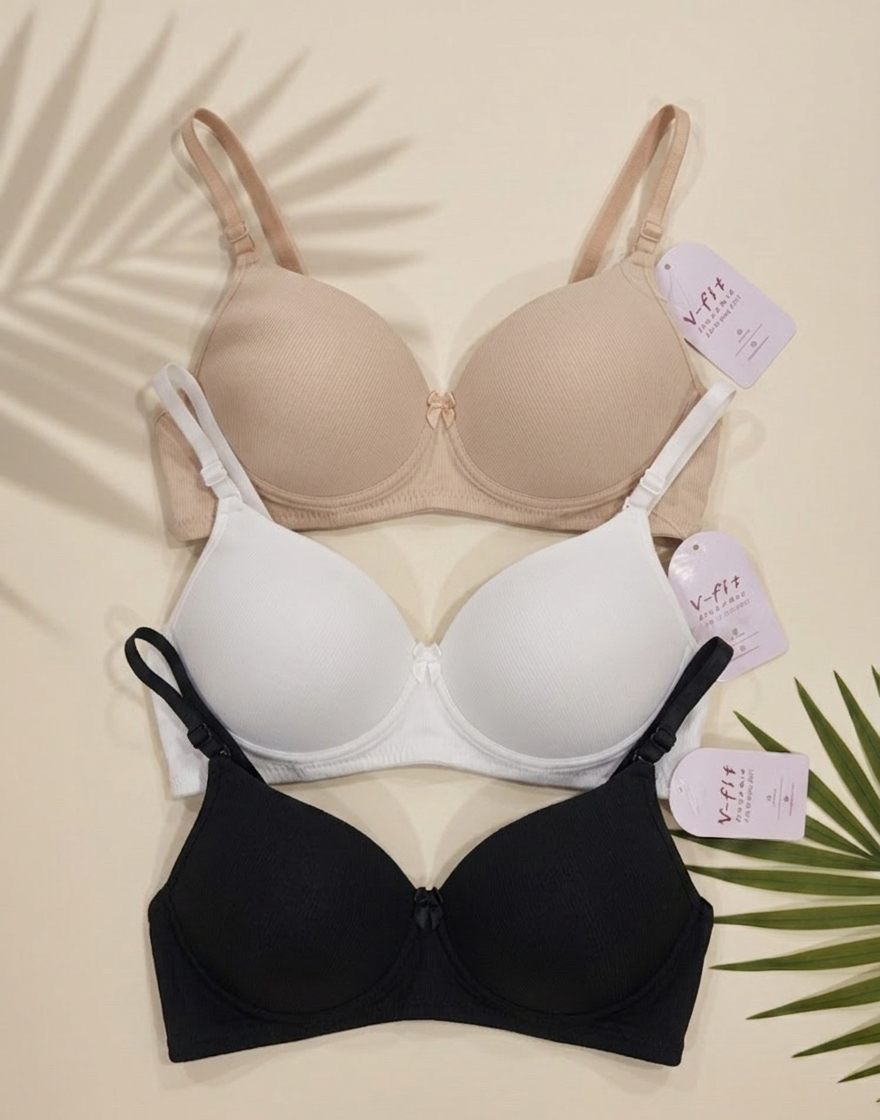 COMBO OF 3 COTTON SEAMLESS BRA