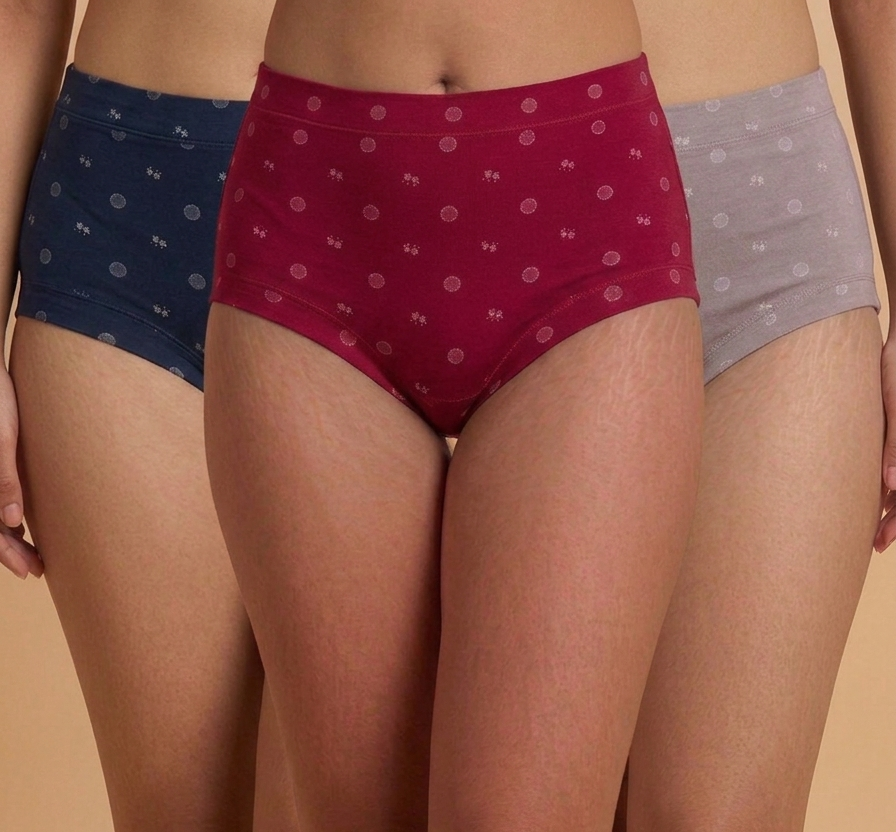 BLOSSOMSOFT MICRO-MODAL RASHES-FREE HIPSTER PANTY (Pack of 3)