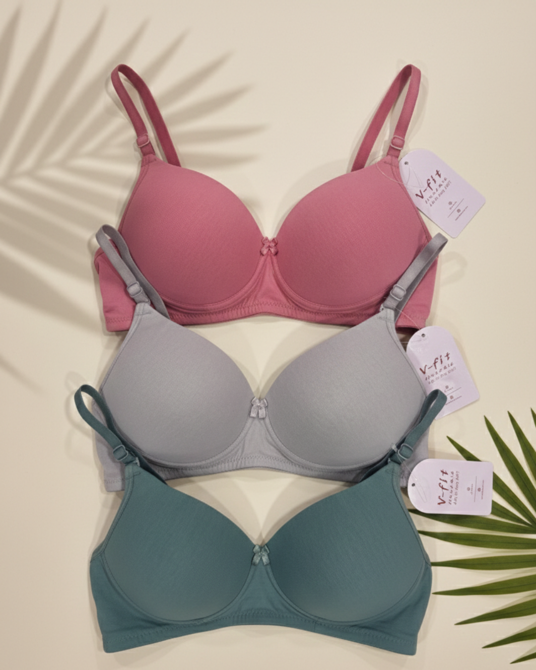 COMBO OF 3 COTTON SEAMLESS BRA