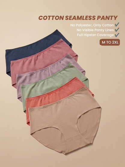 COTTON SEAMLESS HIPSTER PANTY (Pack of 3)