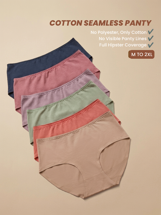 COTTON SEAMLESS HIPSTER PANTY (Pack of 3)