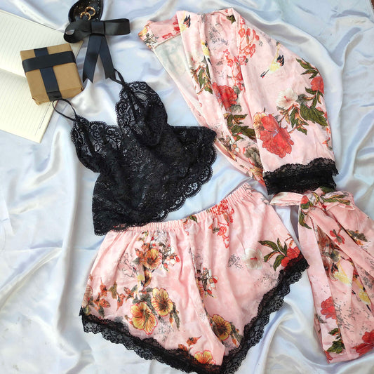 GALINA VELVET ROBE 3PC SET