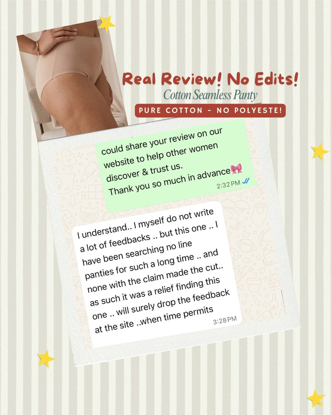 COTTON SEAMLESS HIPSTER PANTY (Pack of 3)