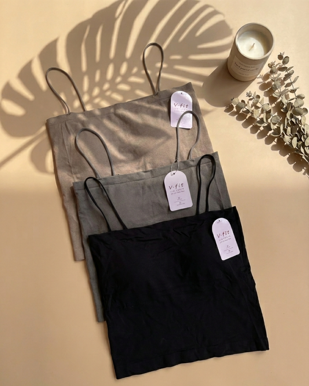 COMBO OF 3 PADDED SEAMLESS CAMISOLE