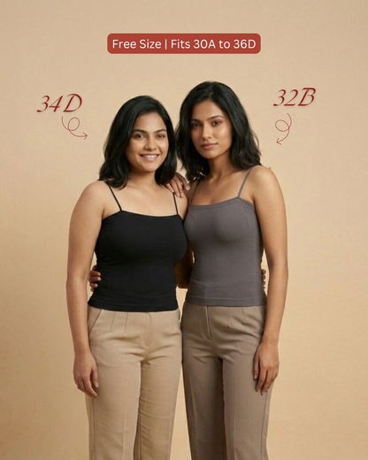 COMBO OF 3 PADDED SEAMLESS CAMISOLE