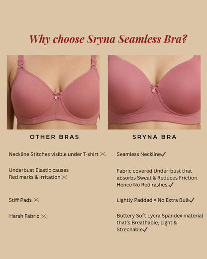 COMBO OF 3 SARYNA SEAMLESS SUMMER BRA (B/C/D cup)