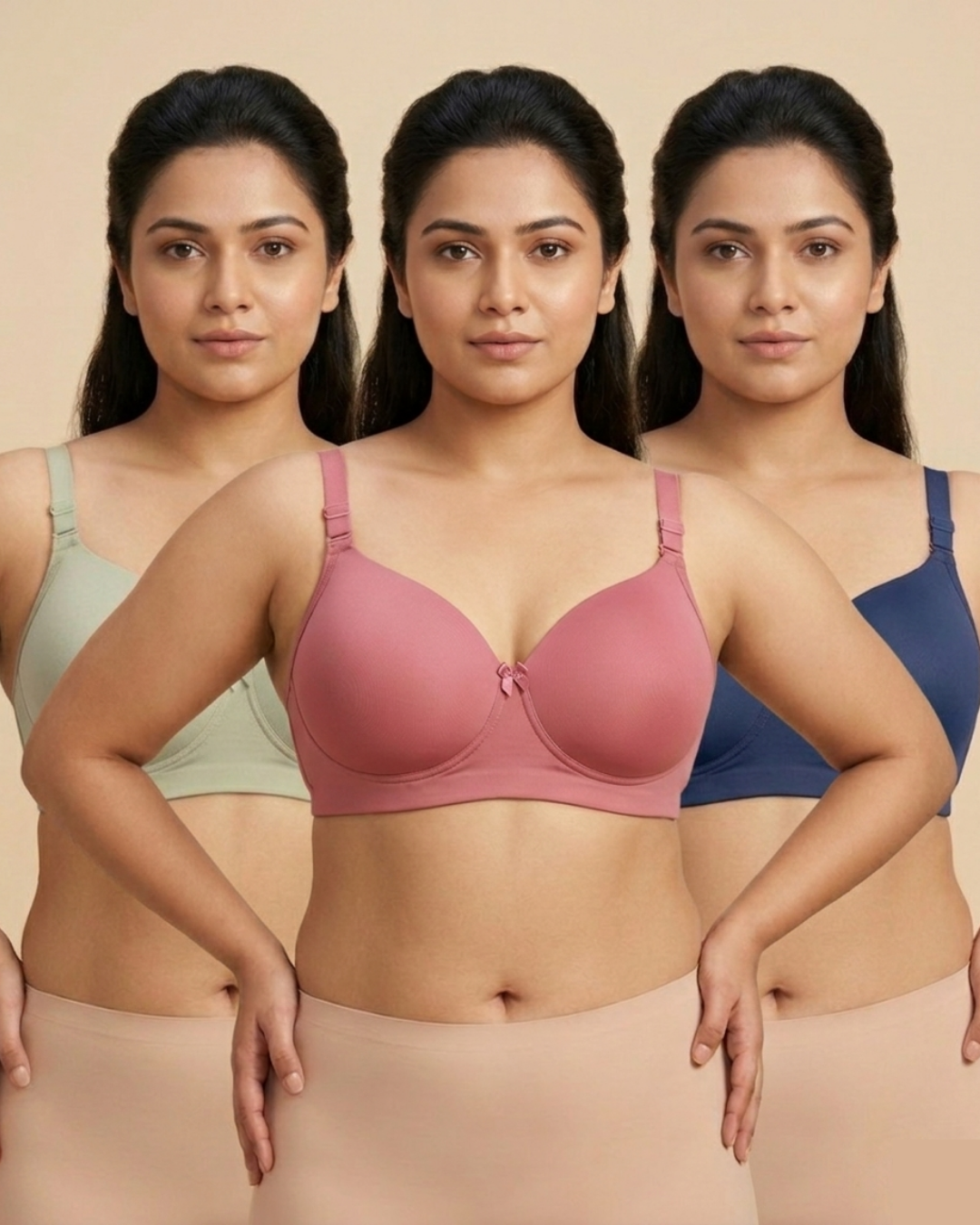 COMBO OF 3 SARYNA SEAMLESS SUMMER BRA (B/C/D cup)