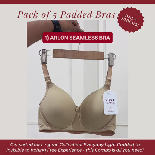 COMBO OF 5 PADDED BRAS!